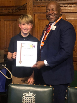 Peace Poster winner with PIP Doug X Alexander
